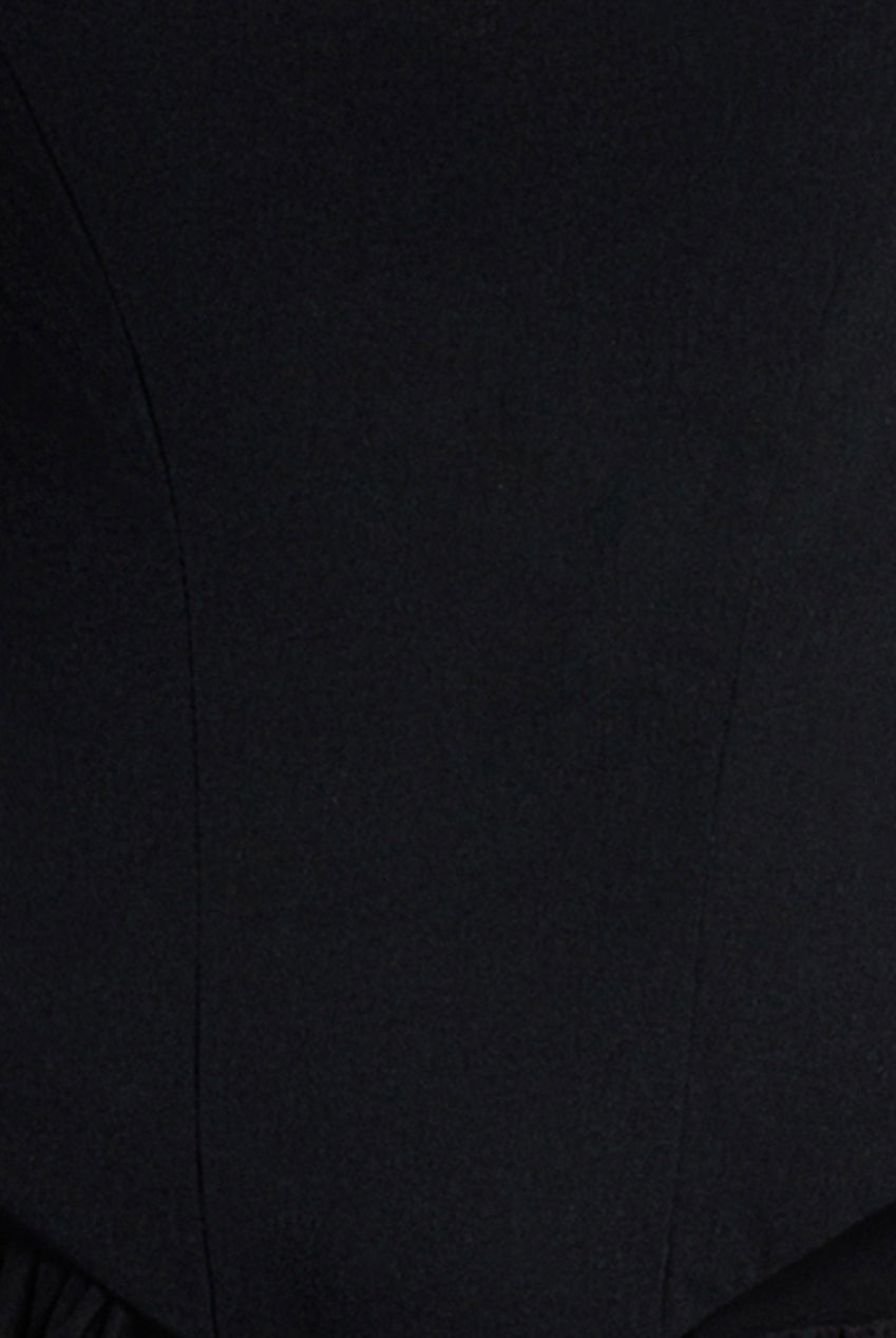 Bardot Corset Top - Black T242