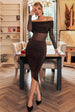 Side Gathered Asymmetric Midi Skirt - Brown by Goddiva