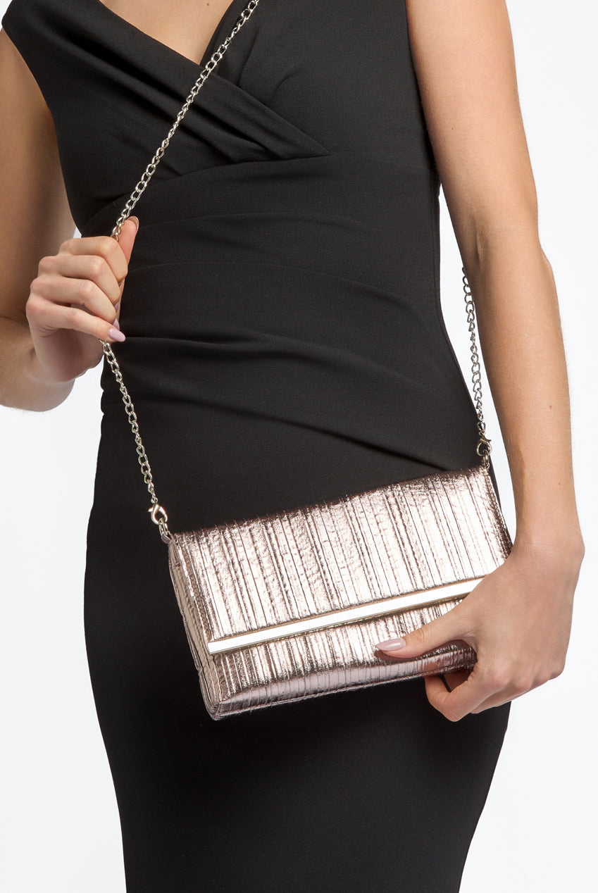 Pewter Pleated Clutch Bag ALTD3229