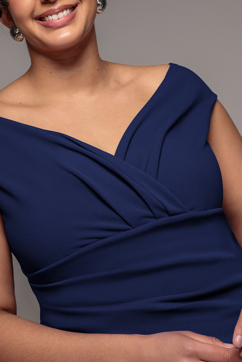 Bardot Scuba Jumpsuit - Navy Blue TR113P