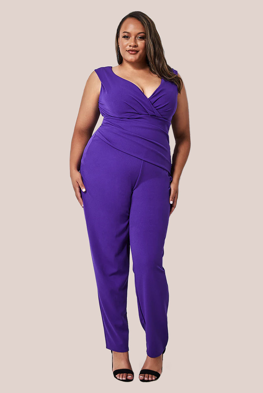 Bardot Scuba Jumpsuit - Purple TR113P