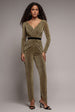 Lurex Wrap Bodice Jumpsuit - Gold by Goddiva