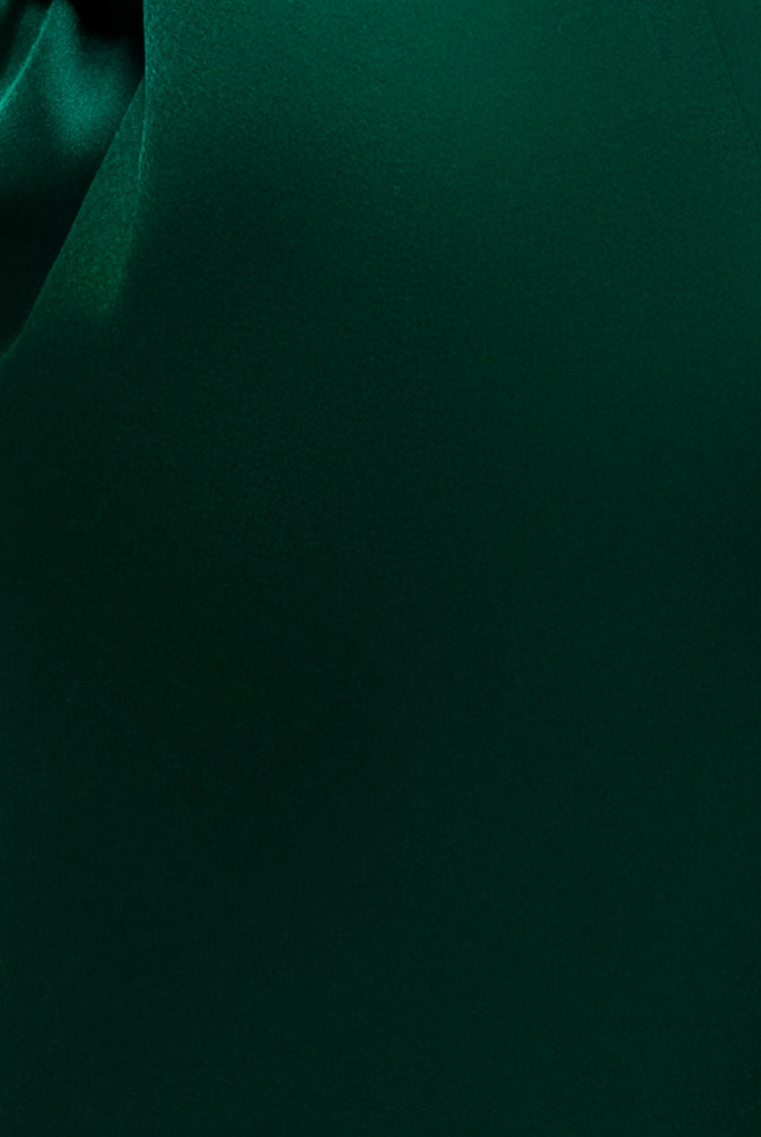 Cut Out Satin Jumpsuit - Emerald TR309