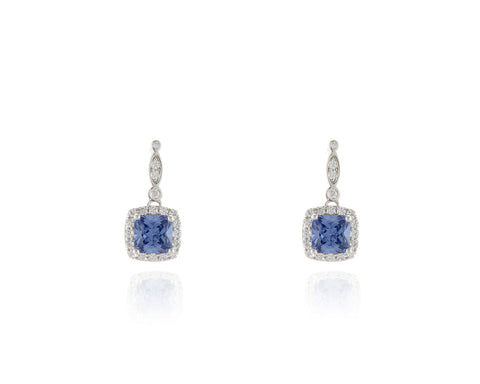 Tanis Silver Tanzanite Earrings by Cachet London