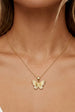Textured Butterfly Necklace With Stones by MUCHV