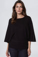 Black Tie Waist Batwing Sleeve Knit Jumper by Aftershock London