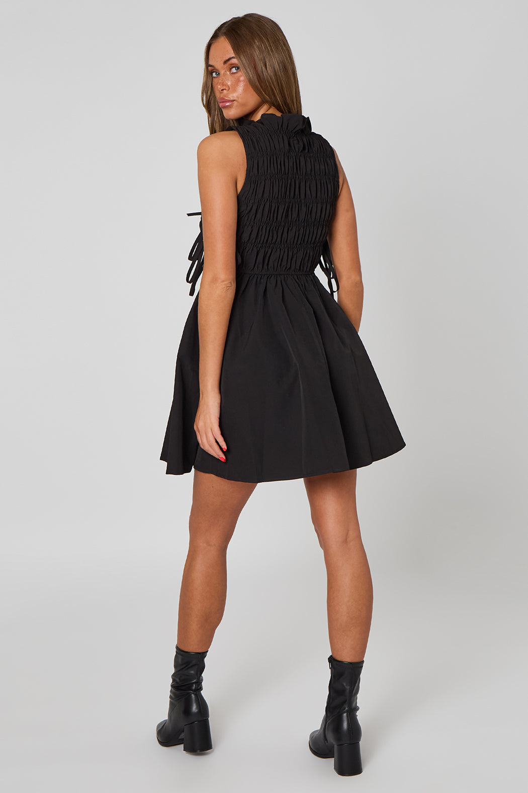 Shirred Mini Dress 40DRS37419-c1