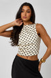 Polka Satin Tie Back Top by Urban Bliss
