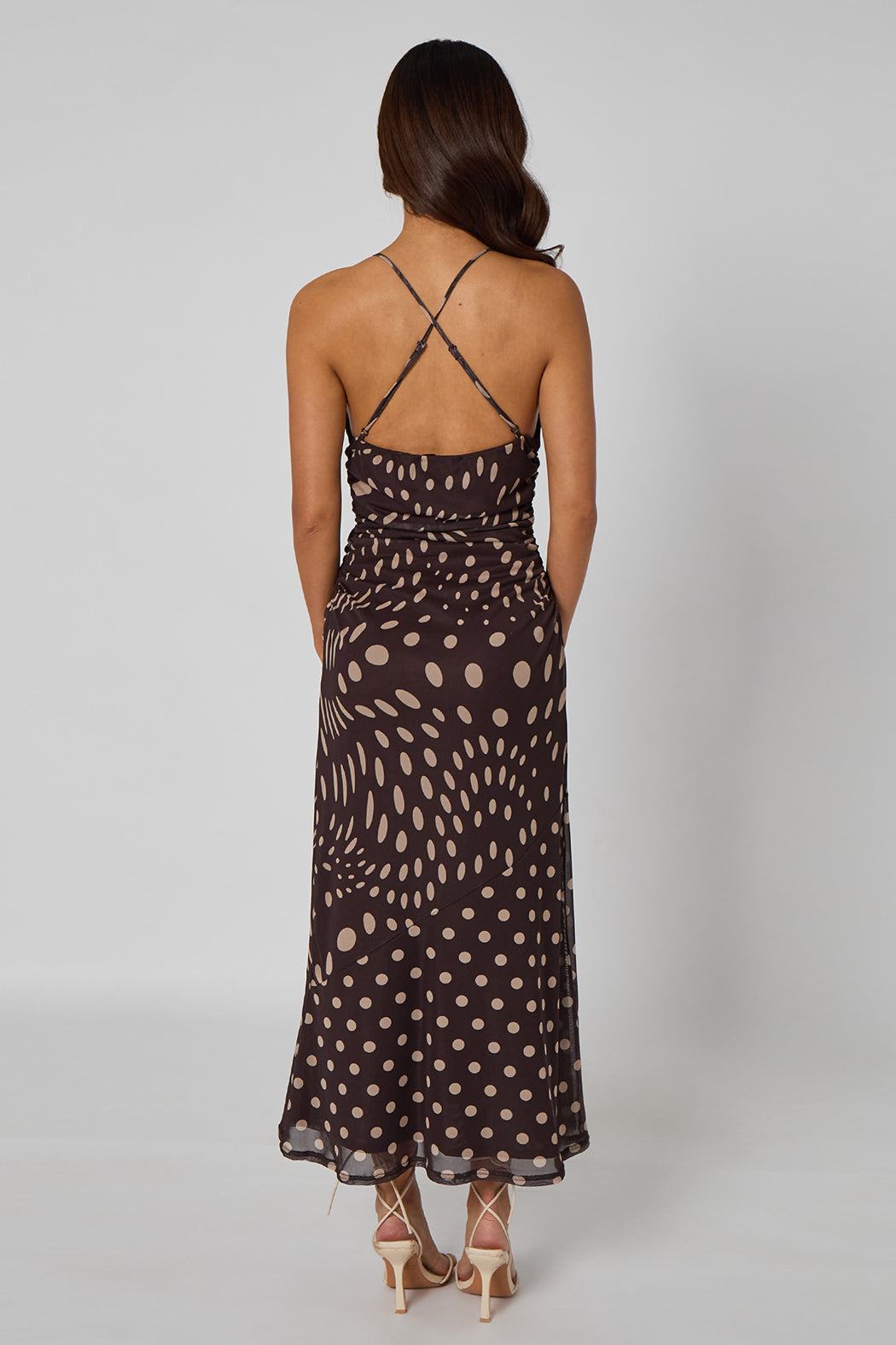 Spot Ruched Front Dress 40DRS37480-c9