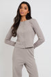Grey Long Sleeved Button Front Top by Urban Bliss