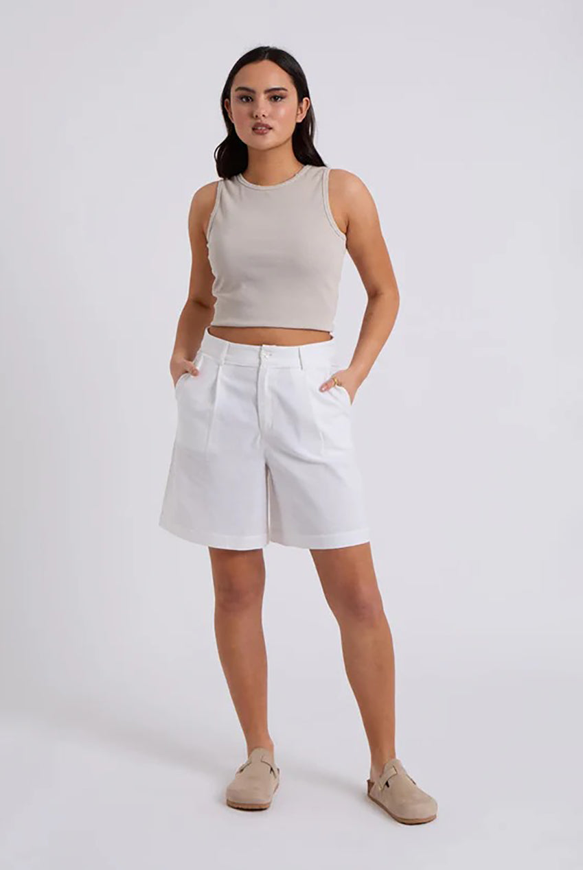 White Linen Blend Short 40TRS32889