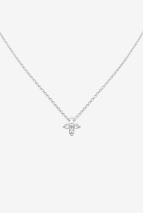 Kinmokusei Silver Floral Pendant Necklace by Uchi & Soto