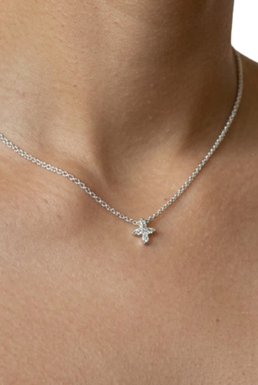 Kinmokusei Silver Floral Pendant Necklace US01-10222