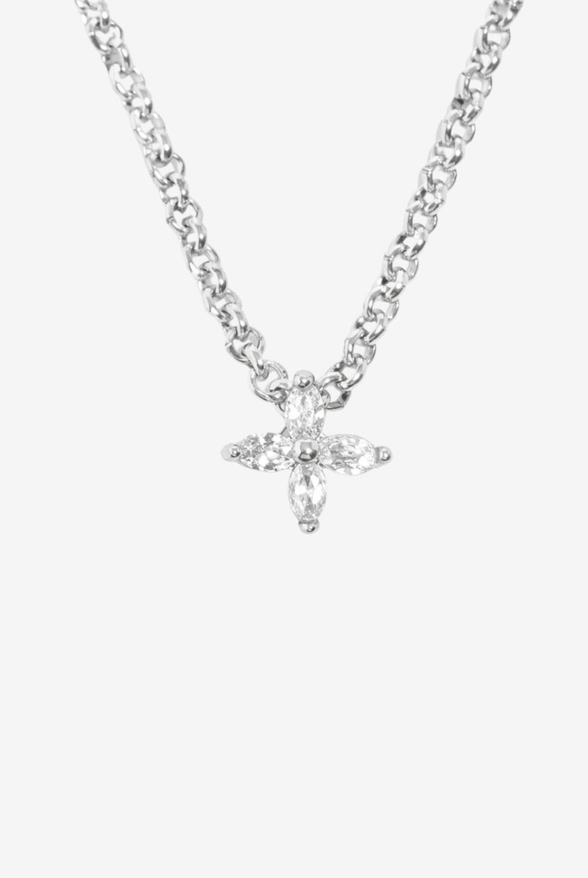 Kinmokusei Silver Floral Pendant Necklace US01-10222