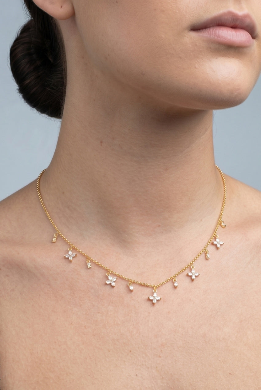 Kinmokusei Gold Floral Necklace US01-10239
