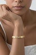 Kinmokusei Gold Bead Floral Bangle by Uchi & Soto