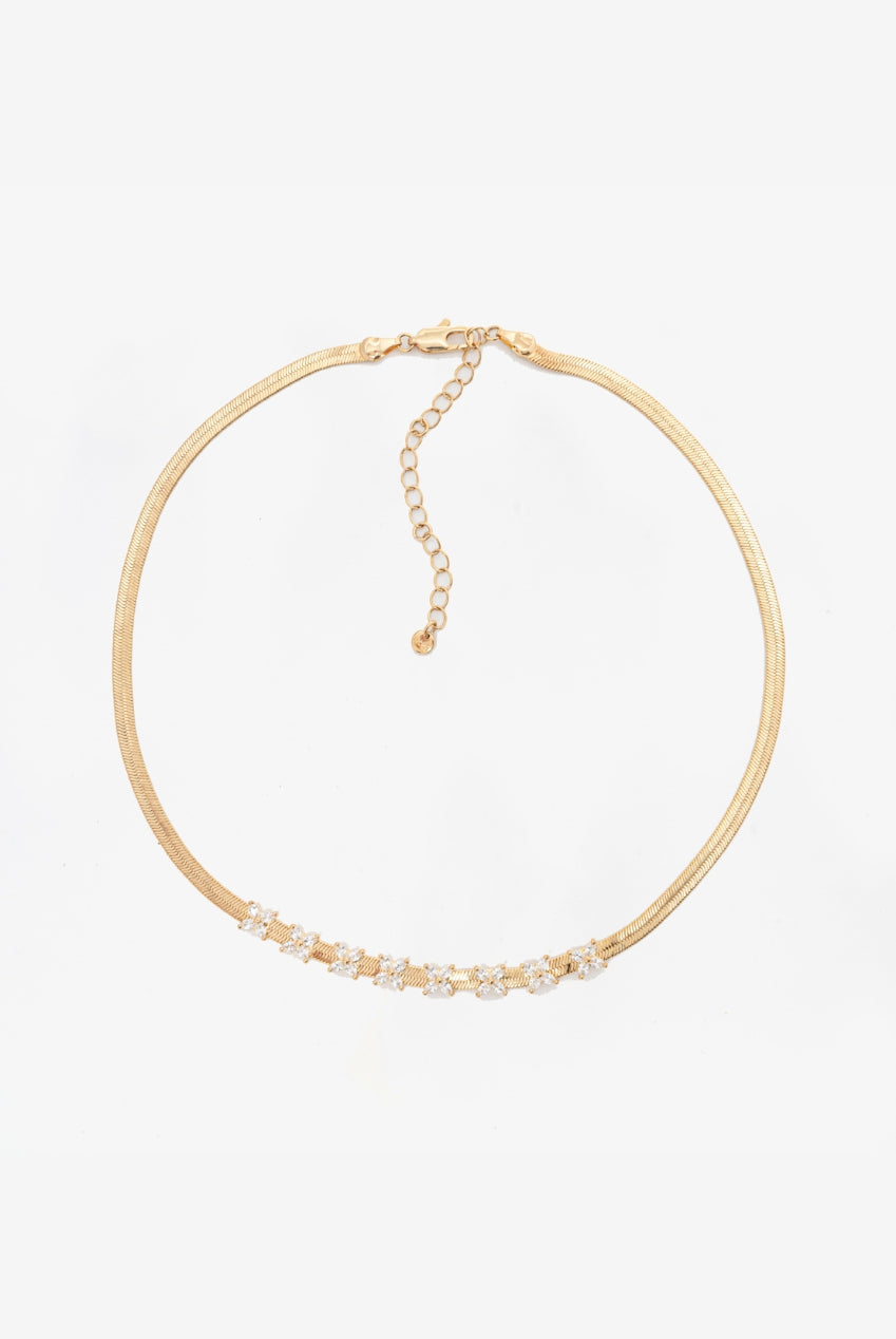 Kinmokusei Gold Chain Floral Necklace US01-10284