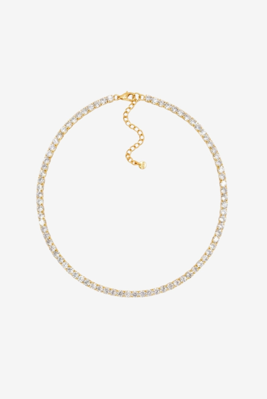 Shikaku Gold Stone Tennis Necklace US01-10352