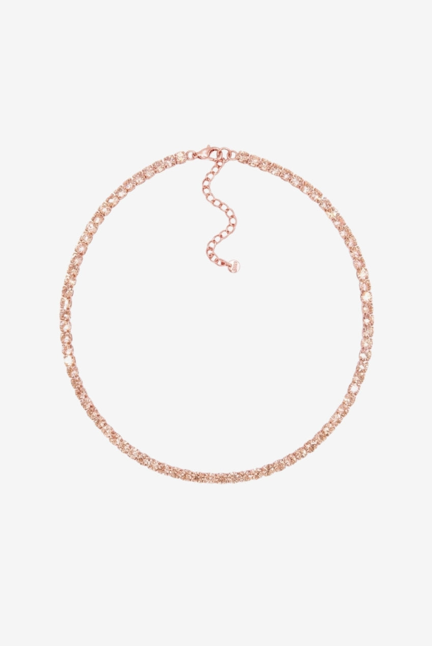 Shikaku Rose Stone Tennis Necklace US01-10369