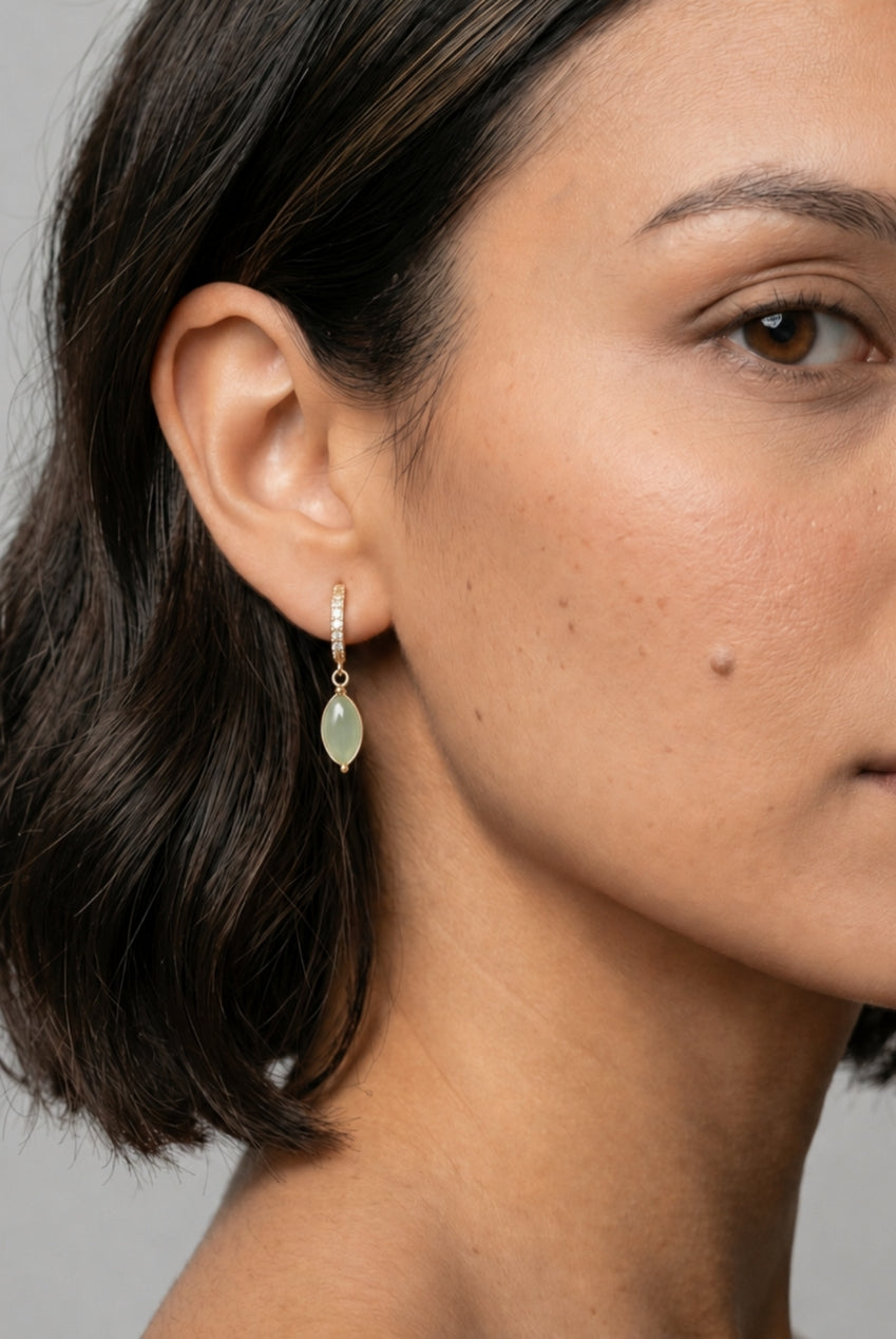 Nekomeishi Green Cats Eye Earrings US01-10505