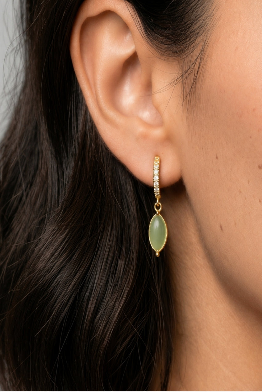 Nekomeishi Green Cats Eye Earrings US01-10505