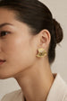 Nami Gold Wave Large Stud Earrings by Uchi & Soto