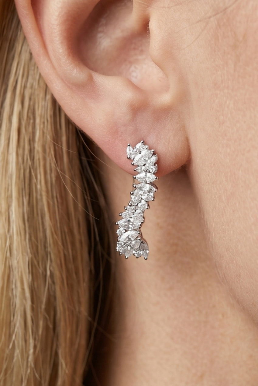 Nami Silver Stone Wave Earrings US01-10635