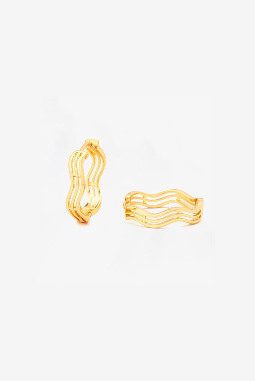 Nami Gold Wave Earrings US01-10680