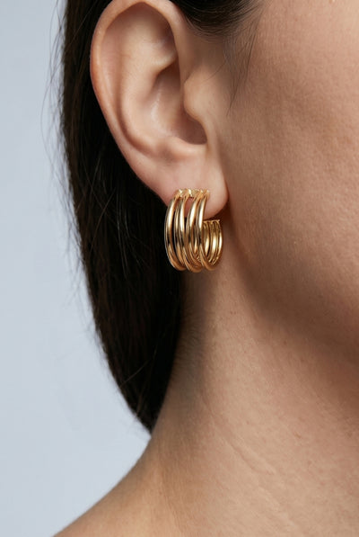 Gold - Nami Gold Twist Earrings by Uchi & Soto