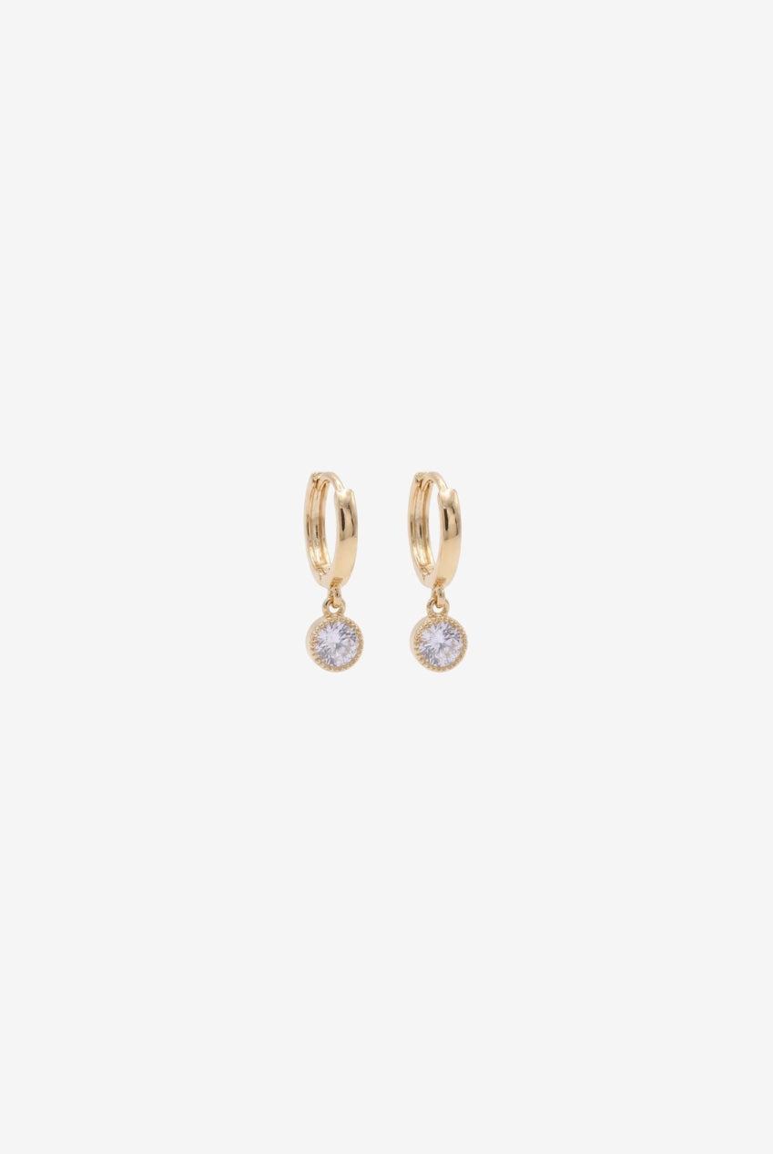 Enso Gold Circle Drop Hoop Earrings US01-11212