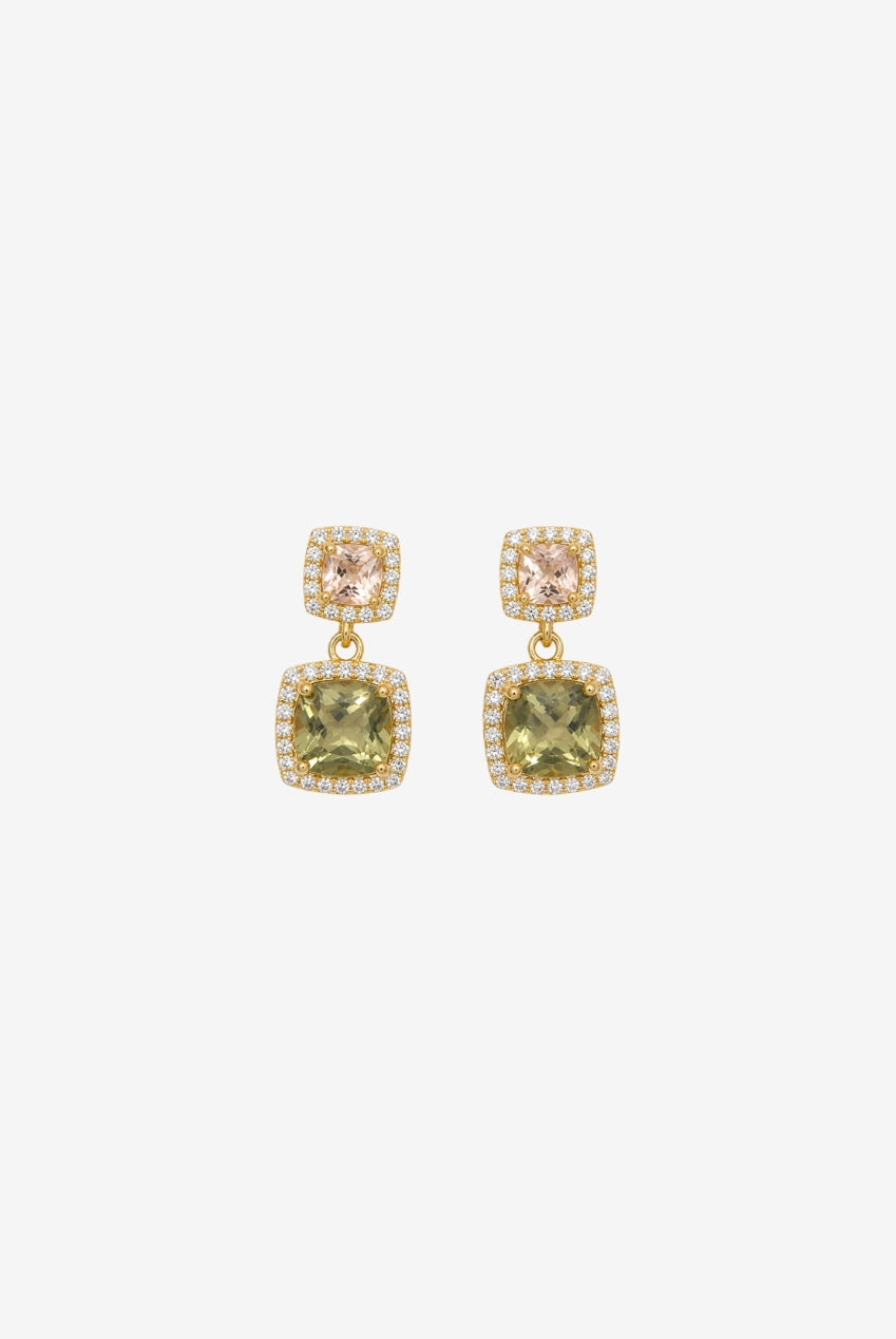 Shikaku Square Stone Drop Earrings US01-11571