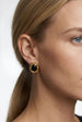 Enso Black Onyx And Gold Stud Earrings by Uchi & Soto