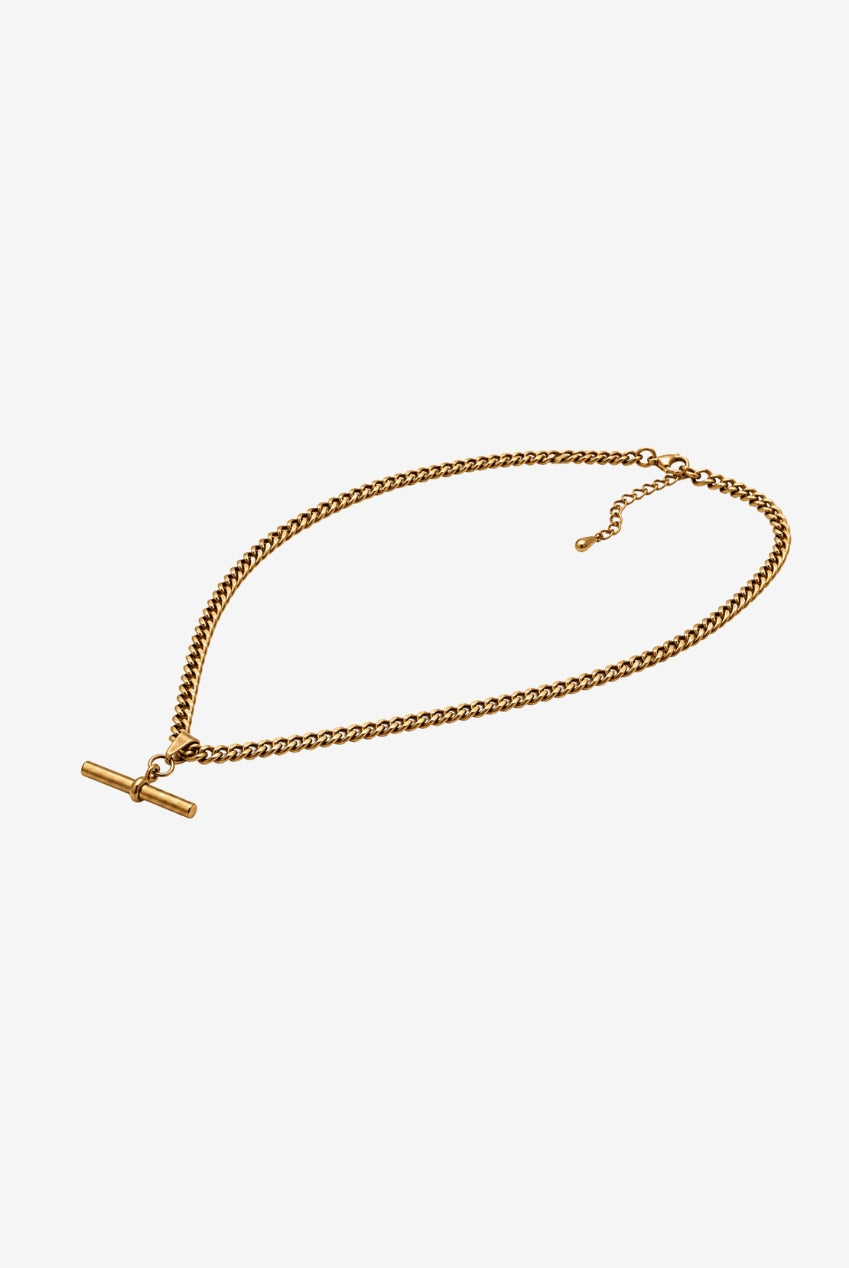 Kin Gold T-Bar Necklace US01-12790