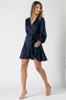 Urban Touch Long Sleeve Wrap Front Dress