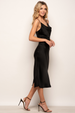 Urban Touch Cowl Neck Satin Slip Cami Midi Dress