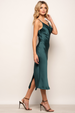 Urban Touch Cowl Neck Satin Slip Cami Midi Dress