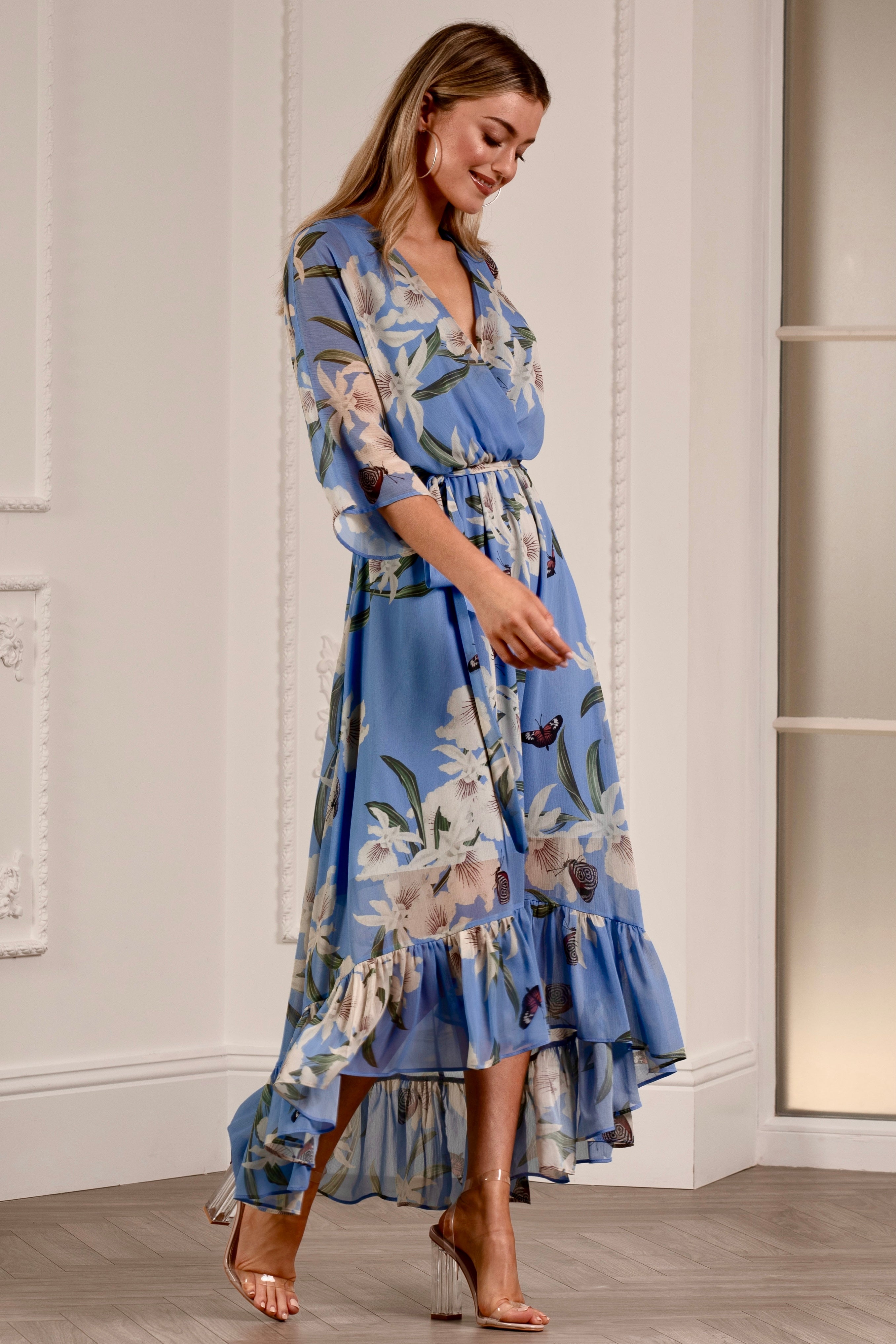 Kimono Wrap Floral Dress UTSS20015