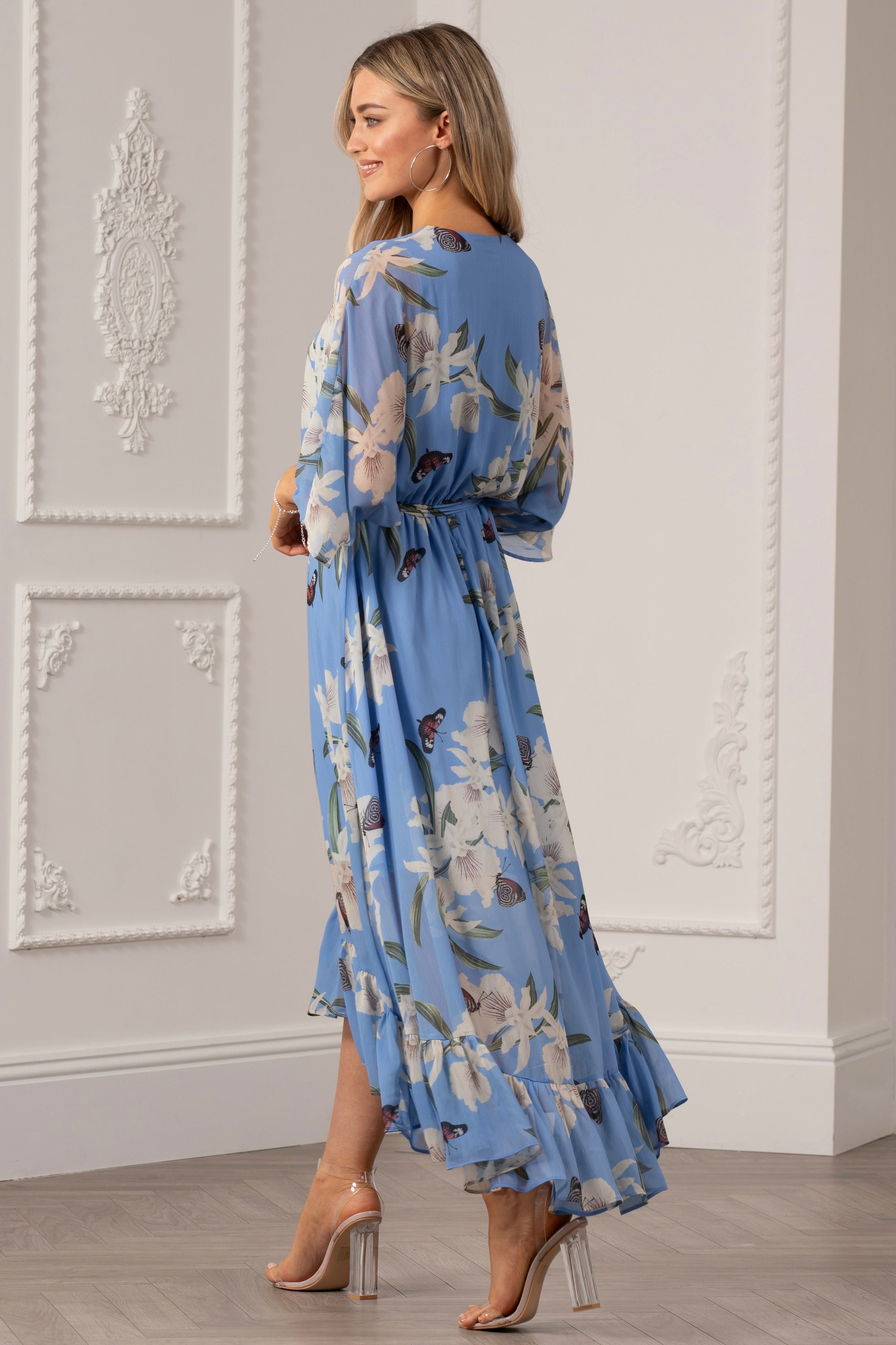 Kimono Wrap Floral Dress UTSS20015