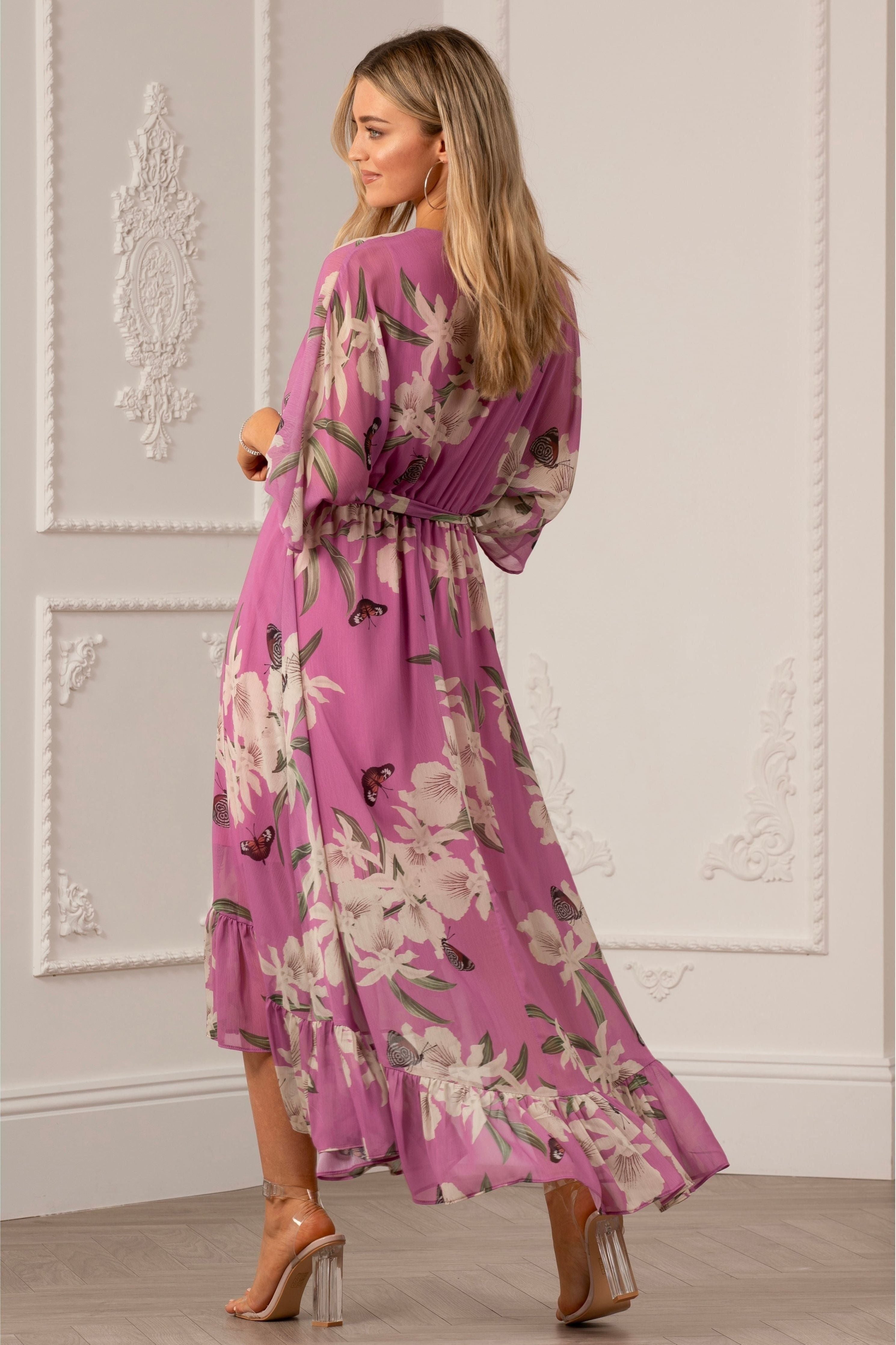 Kimono Wrap Floral Dress UTSS20015