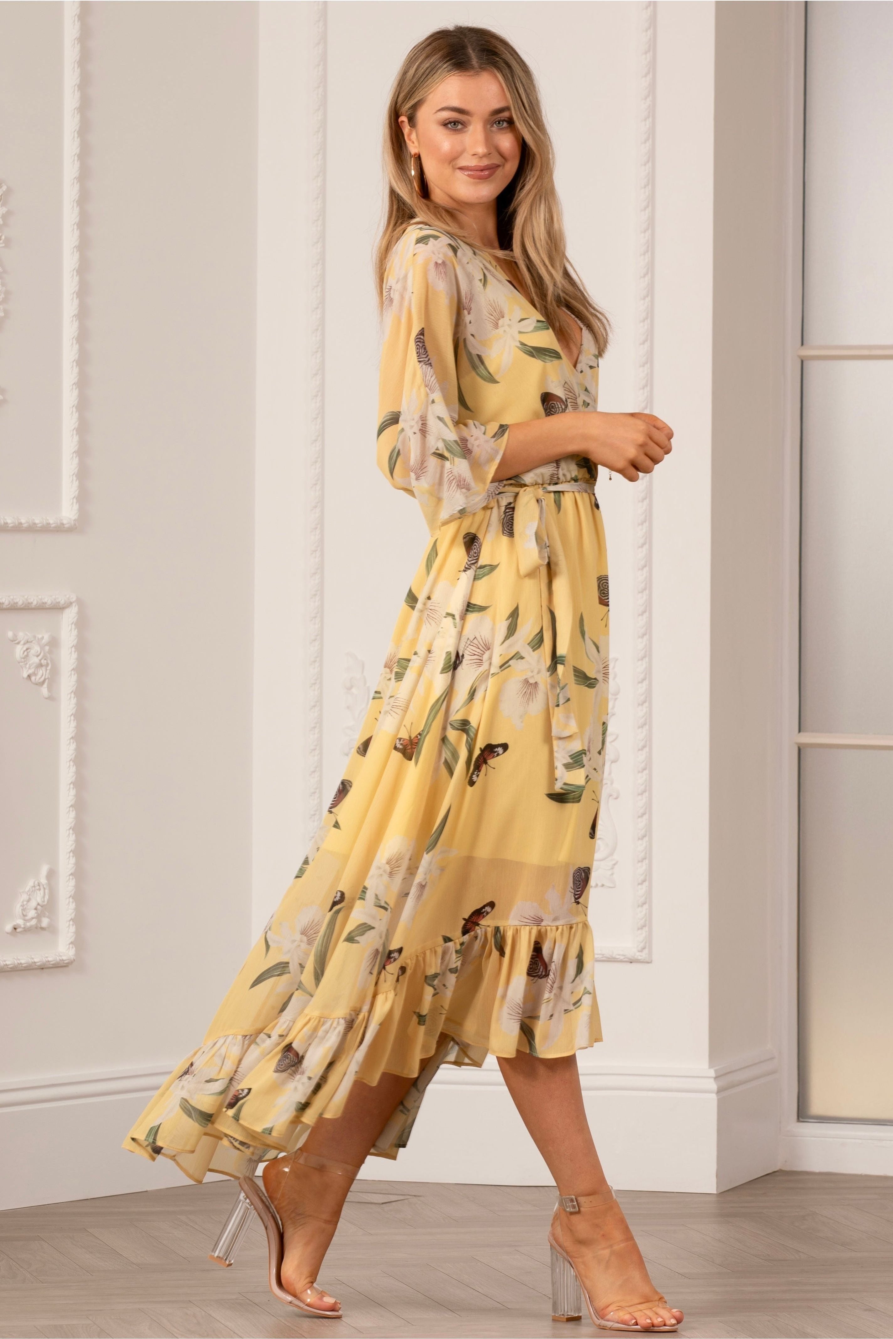 Kimono Wrap Floral Dress UTSS20015