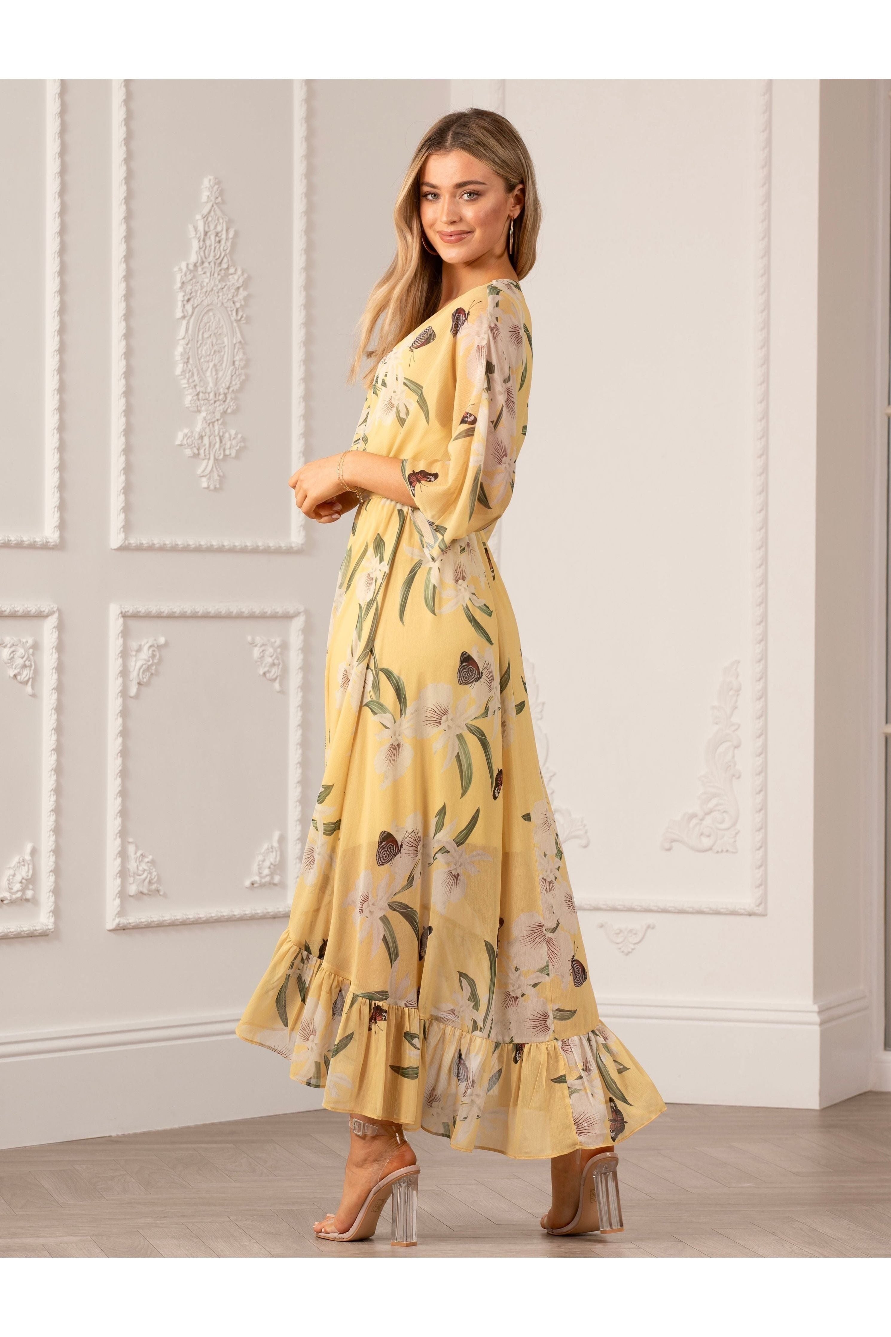 Kimono Wrap Floral Dress UTSS20015