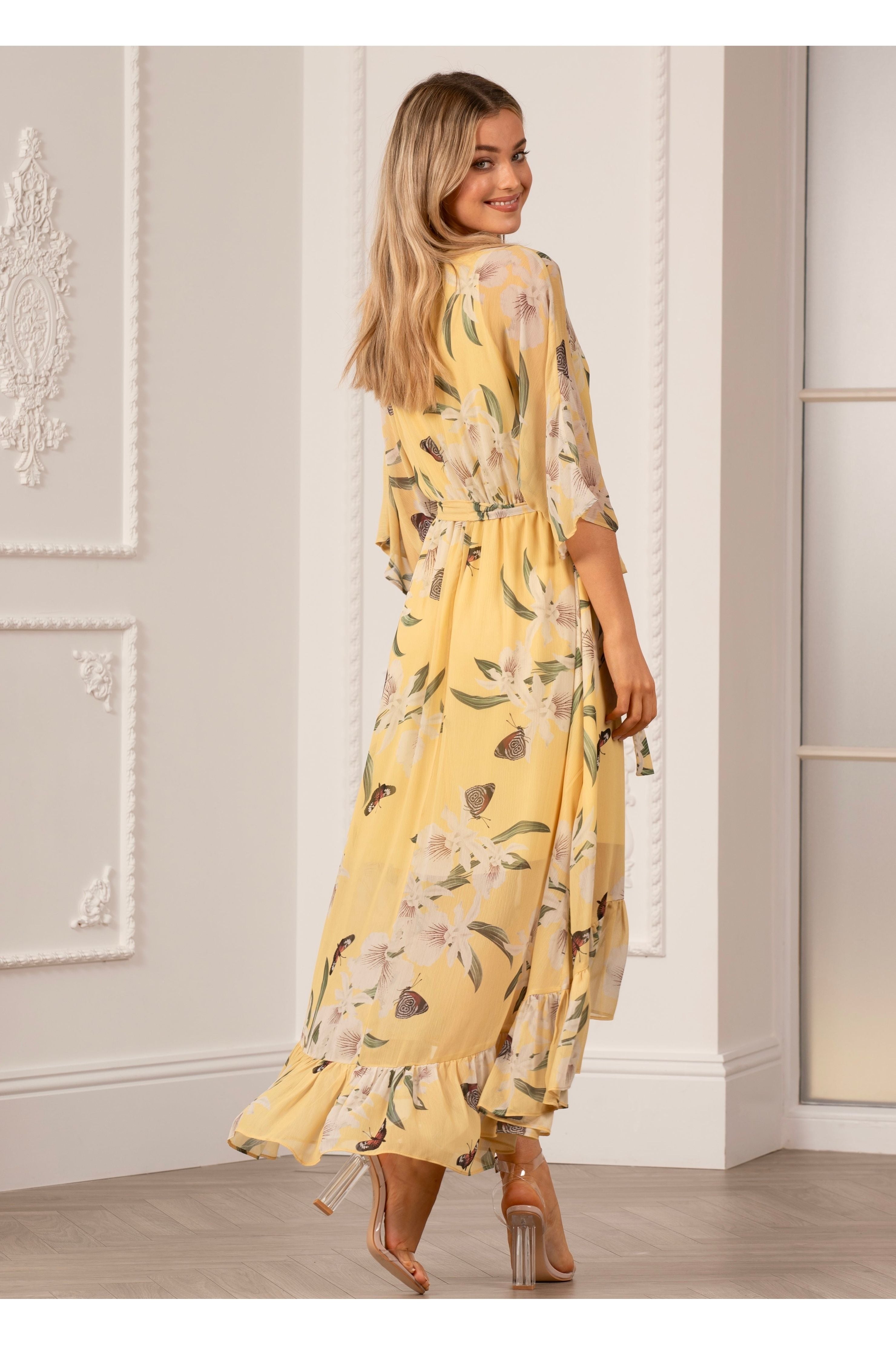 Kimono Wrap Floral Dress UTSS20015