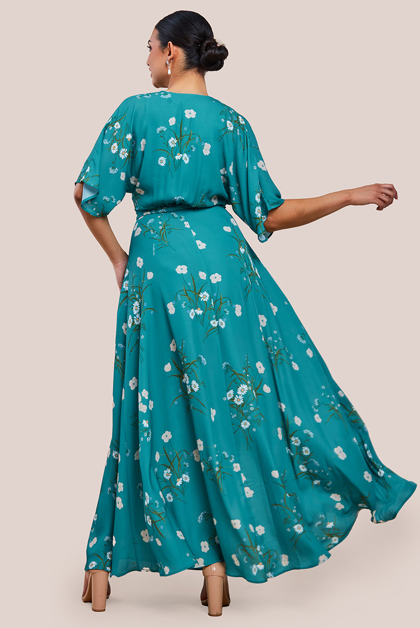 Floral Print Wrap Maxi Dress UTSS23022