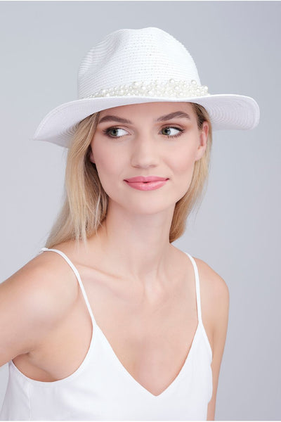 White - Verity Hat - White by Pia Rossini