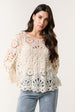 Crochet Top With Flared Sleeves by Blue Vanilla