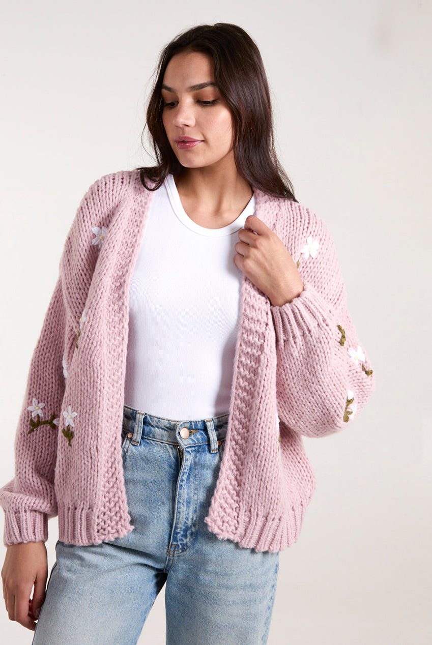 Flower Embroidery Detailed Cardigan WF5426BV020