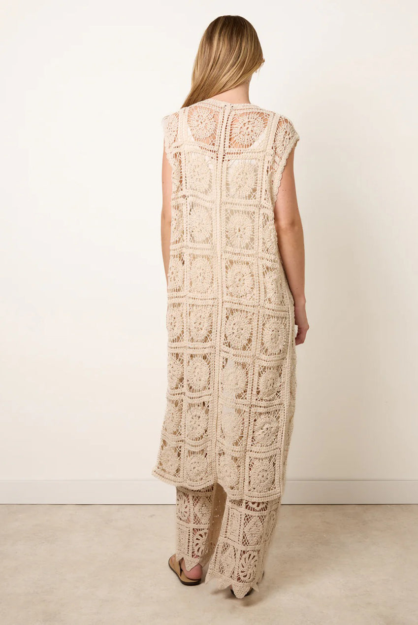 Crochet Detailed Tie Front Cardigan WF5487BV001