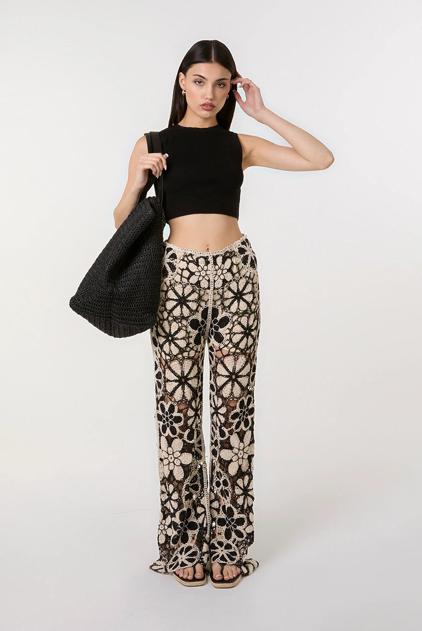Crochet Pants With Flower Pattern WF5504PV003