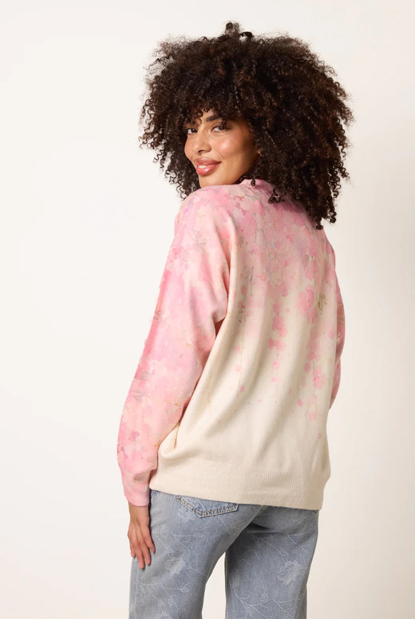Floral Printed Jumper With Disc Sequin Detailing WF5719BV020