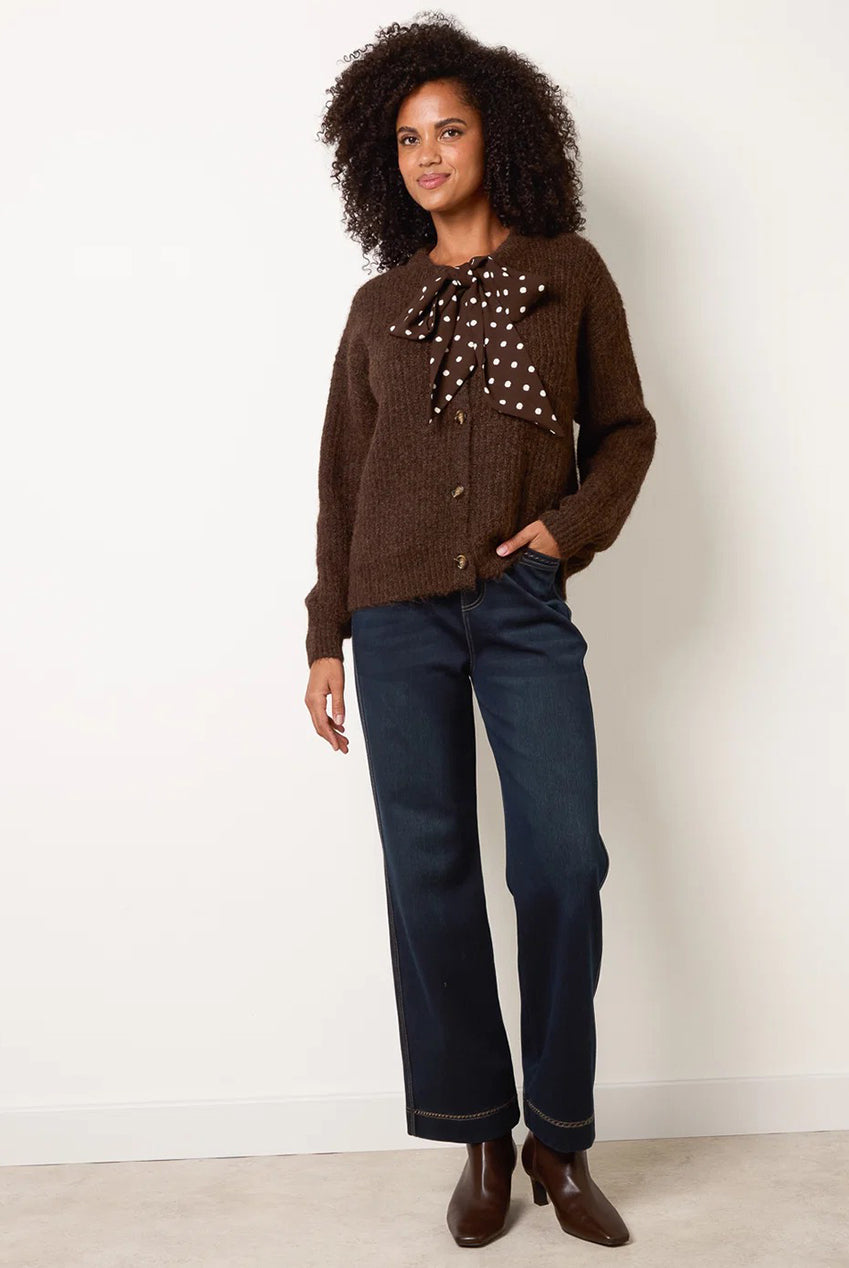 Pussybow Detail Knitted Cardigan WF5824BV030
